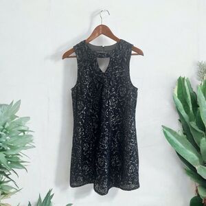 Maurices Dress Women’s Size Medium Sleeveless Navy Blue Floral A Line NEW